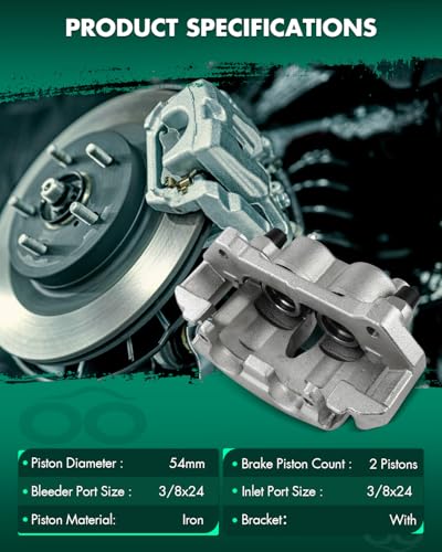 Image of SCITOO 18B4829 Front Left Disc Brake Caliper Assembly w /Bracket for Ford for Expedition 2003-2006,for Lincoln for Navigator 2003-2006