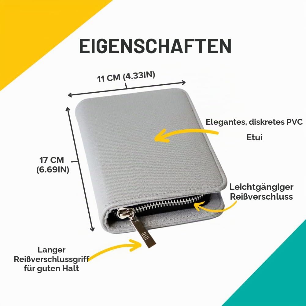 Rui Smiths Pro Edelstahl 8-teiliges Maniküre-Set für Zuhause und Nagelsalons mit professioneller Präzisions-Nagelhautzange und Metallschieber Style No. 105