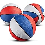 Rubber Mini Basketball Balls for Kids 7 Inch, Size 3 Pack of 3 - Pool Basketball for Mini Hoop Outdoor & Indoor