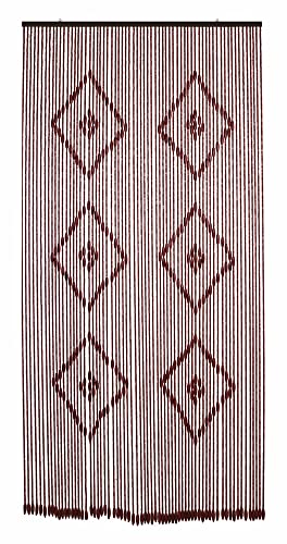 VERDELOOK Tenda in Legno per Interno ed Esterno, 120x240 cm, Marrone, Fili 80