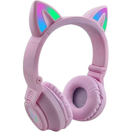 hisonic Kinderkopfhörer Bluetooth, Mädchen Katzenohr Kopfhörer mit ...