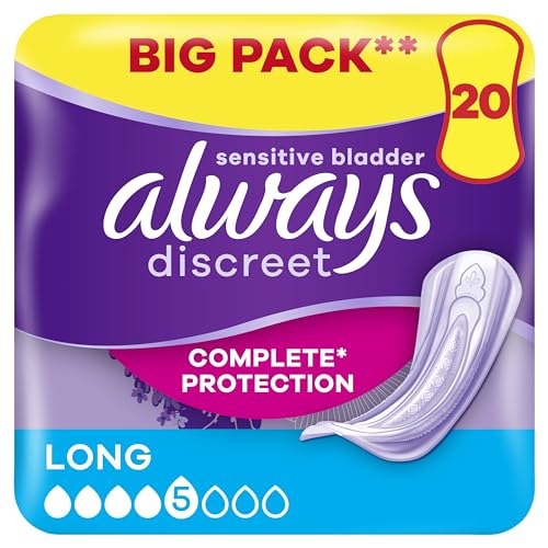 Always Discreet Inkontinenz Einlagen plus Long Bei Blasenschwäche Vorteilspack, 1er Pack (1 x 20 Stück)
