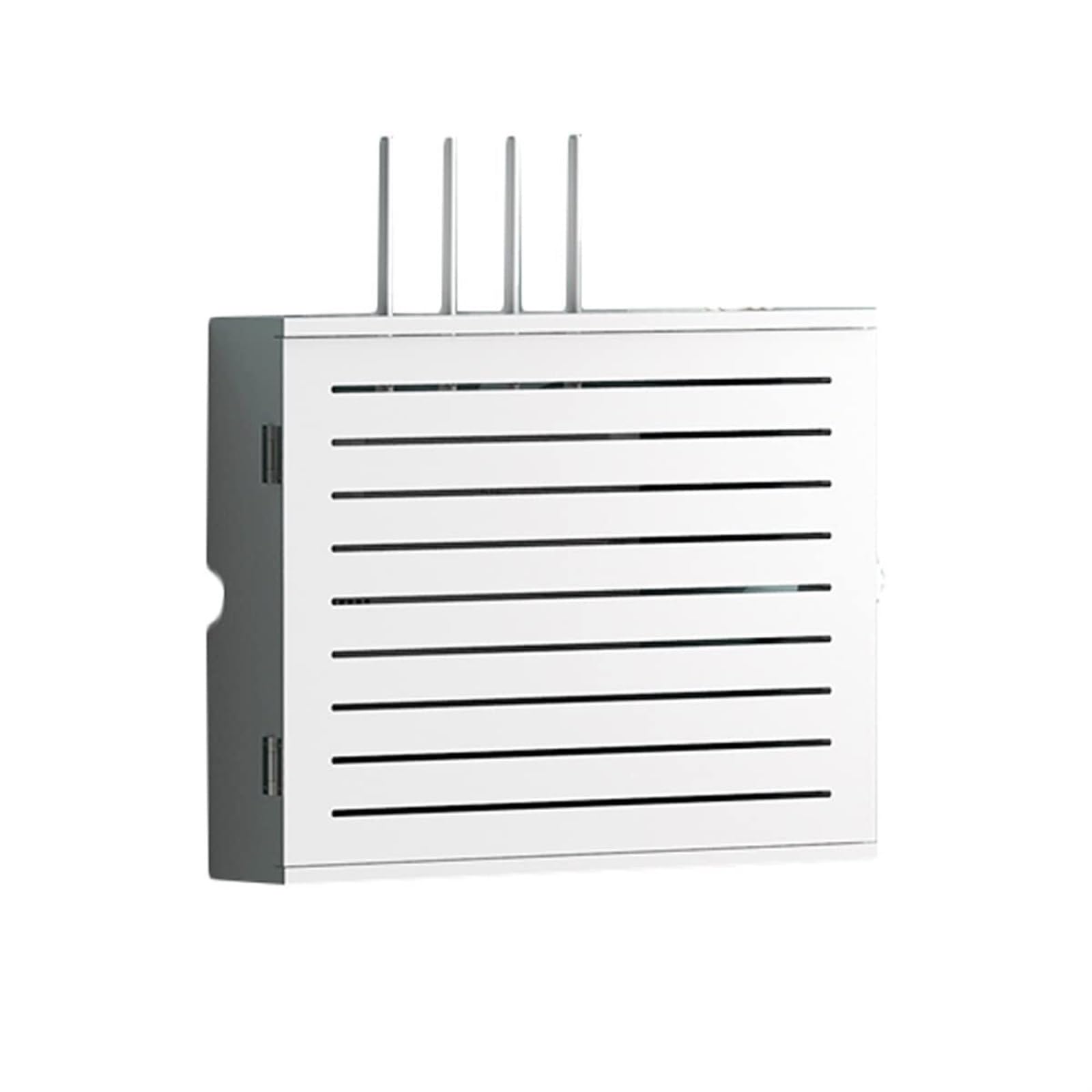 WLAN Box Router Kasten Cable Management Box Modisch Holz Set-Top-Box Drahtlose Aufbewahrungsbox Schwimmende Rack Wandregal Schwebend Wall Shelves (Color : Style 2, Size : 40Cm)