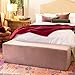 Avana Kami Convertible Chaise/Bed Bench for Yoga & Massage - 2-in-1 End of Bed Ottoman with Concealed Fold Out Yoga Lounge Chair, Microvelvet Rose