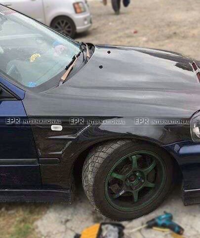 Amazon | カーボン For For ホンダ 99-00 EK シビック フロントベント