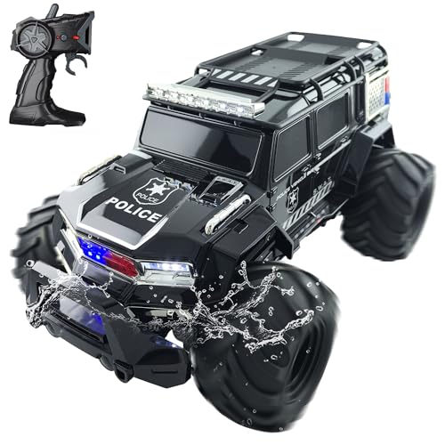 Threeking 1:14 Waterproof Rc Police Cars Amphipious Remote Control Car SUV Truck Indoor Outdoor Toys...