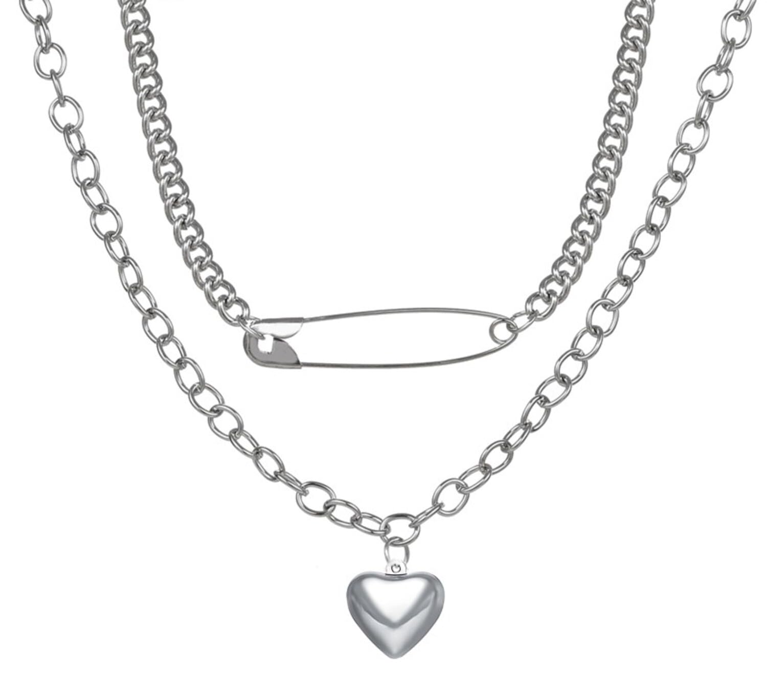 ANNACREATIONS Fashion Stylish Metal Multilayer Chain Heart Shape Pendant Necklace With Adjustable Chain For Women And Girls (Style-9) (B0CCNM7SFV) Amazon Price History, Amazon Price Tracker