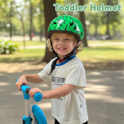 Image of Toddler Bike Helmet with Gloves and Backpack Set, 3 Sizes for Baby Infant to Kids Ages 1-3 3-5 5-8+, Adjustable Boys Girls Bike Helmet for Bicycle /Scooter /Skateboard /Roller Skate