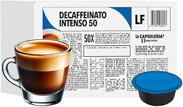 Decaf Intenso Coffee, Decaffeinated (100 Capsules) Compatible with Lavazza Firma, Pack of 2 x 50 Capsules (50 servings tot) - la Capsuleria