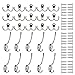 PietyPet 25 Pezzi Ganci Appendiabiti Doppio Polo Accappatoio Gancio Rustico Gancio Asciugamano Gancio retrò Appendiabiti a Parete Gancio per Cappelli Cappelli Abbigliamento (Argento)