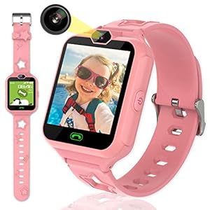 Kindersmartwatch voor meisjes, jongens, kinderen, telefoon met 7 spelletjes, muziek, MP3-speler, SOS, oproepcamera…