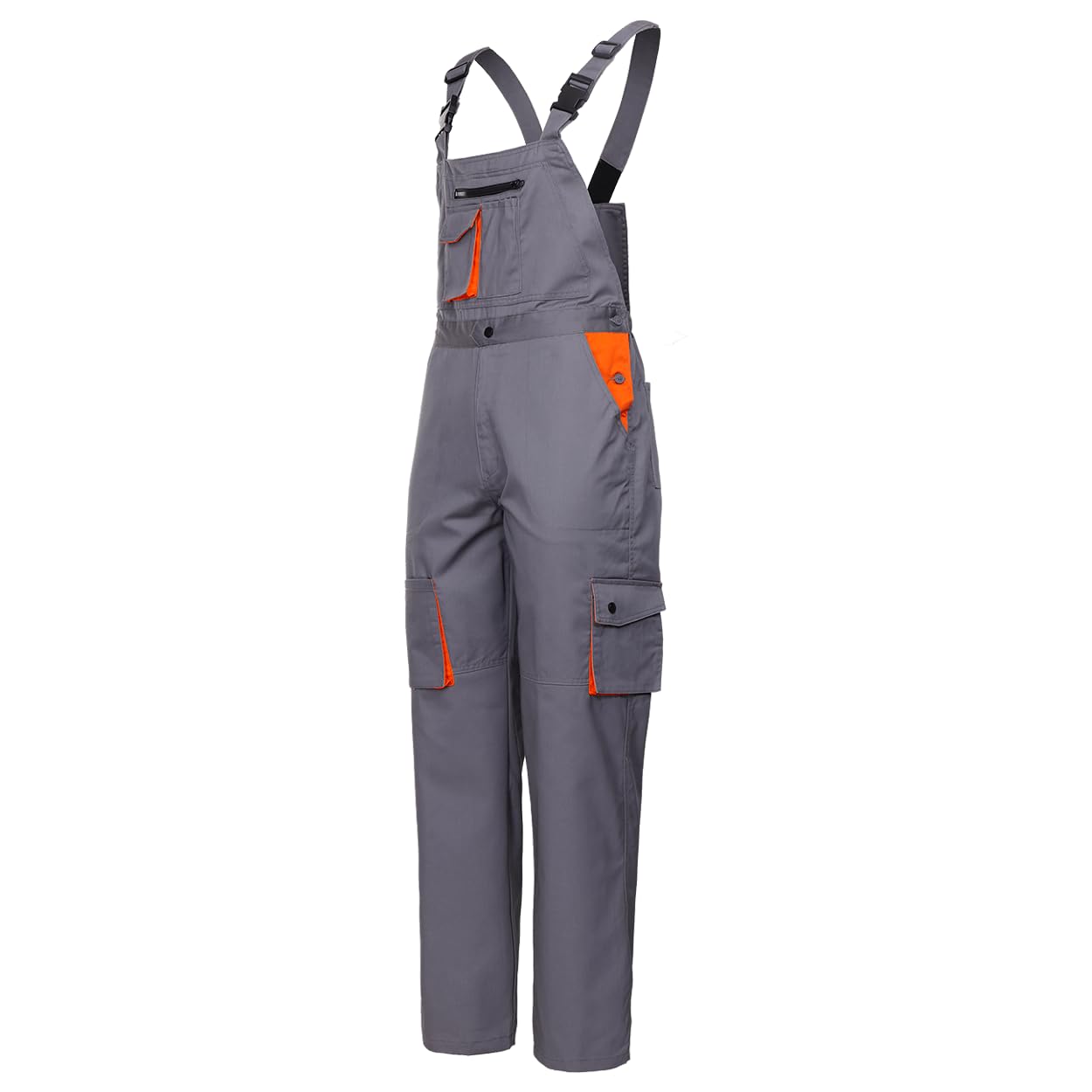 Stenso DM Salopette De Travail Homme - Salopette Homme Avec Poche Poitrine Pour Téléphone Portable, 2 Poches Avant, 2 Poches Cargo, Bretelles Élastiques Réglables, Taille Élastique