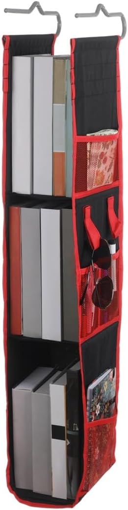 LOCKER ORGANIZER SHELF for School Locker, 3-Tier Hanging Locker Bag Rack for Students, Portable Storage Shelves for Work, Gym, and Closet, Oxford Fabric Hanging Shelving with Side Pockets
