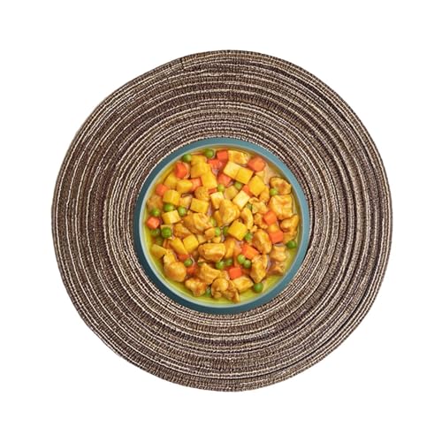 JIEBWCHA Manteles individuales tejidos redondos, manteles individuales, manteles individuales de cocina multiusos | Esterilla versátil para placas de cocina, almohadillas térmicas para tazas, platos,