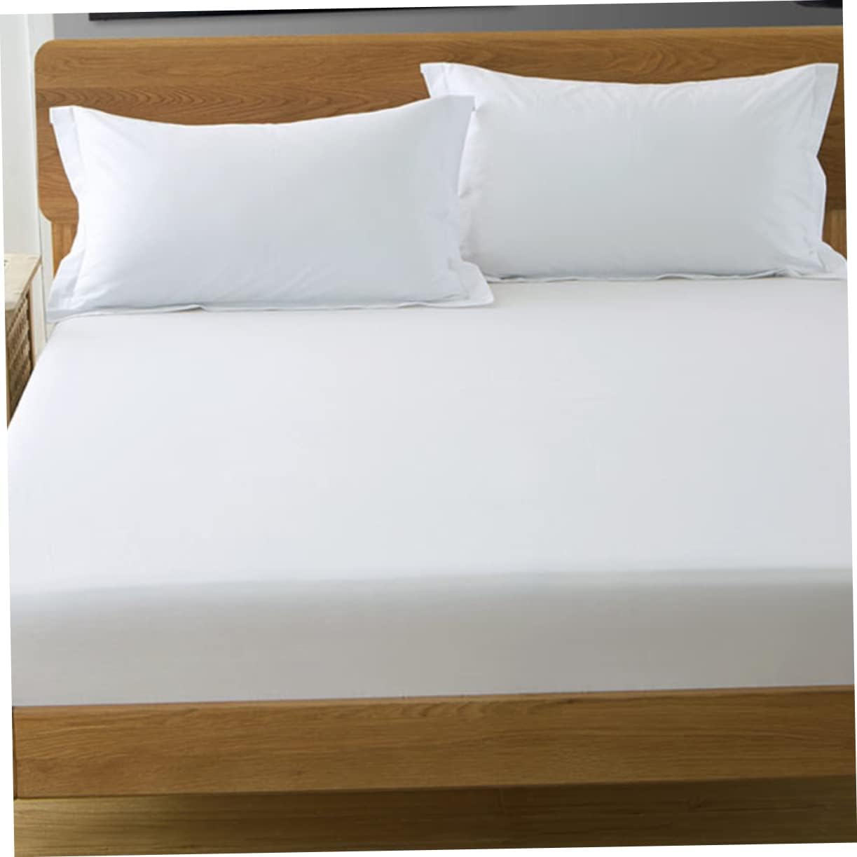 MERRYHAPY 1pc Nursing Pad Mattress Cover Color Machine Washable Fitted Sheet Protector for Bedwetting Soft Comfortable Design White