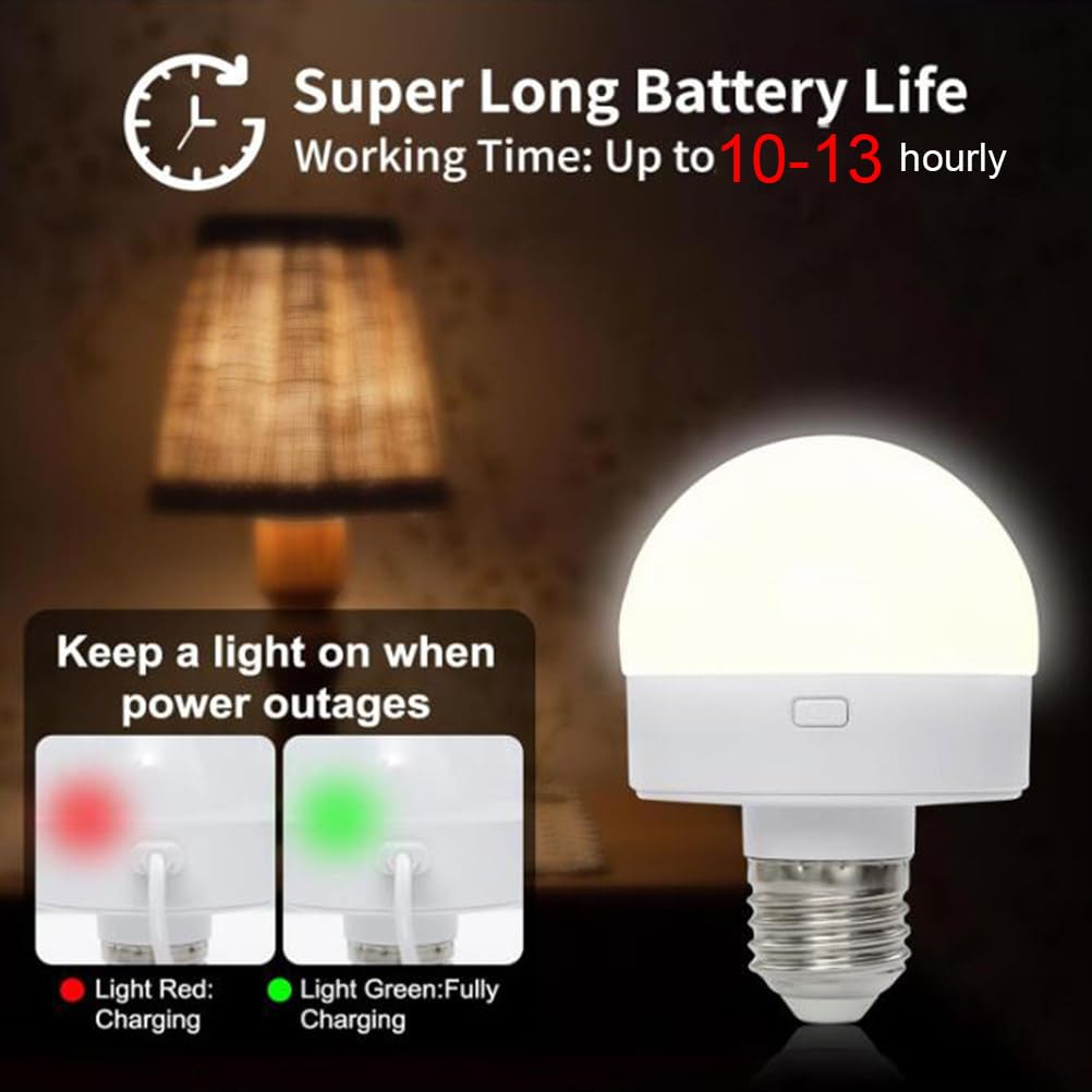 Żarówka LED E27 RGB z pilotem zdalnego sterowania, żarówka akumulatorowa USB 4W z timerem, inteligentna żarówka 15 kolorów + 3 temperatury barwowe, żarówka awaryjna ze zdejmowanym uchwytem na żarówkę