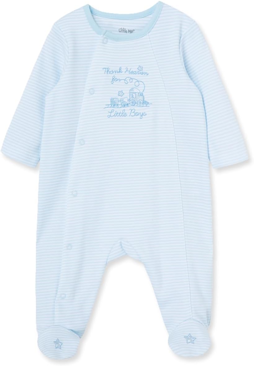 Clothes for Baby Boys' 100% Cotton Scratch-Free Tag Footie Sleeper