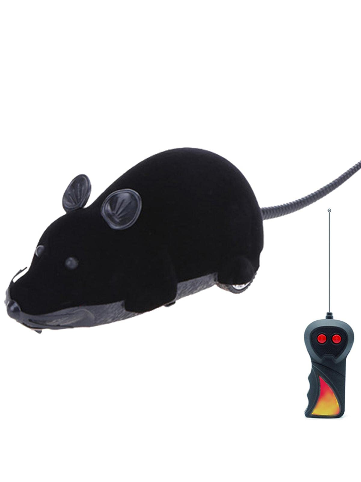 ラミ＆アール 耳付きモコモコ帽子 LIN AL-75736 黒猫 ネコ 鼠 ネズミ