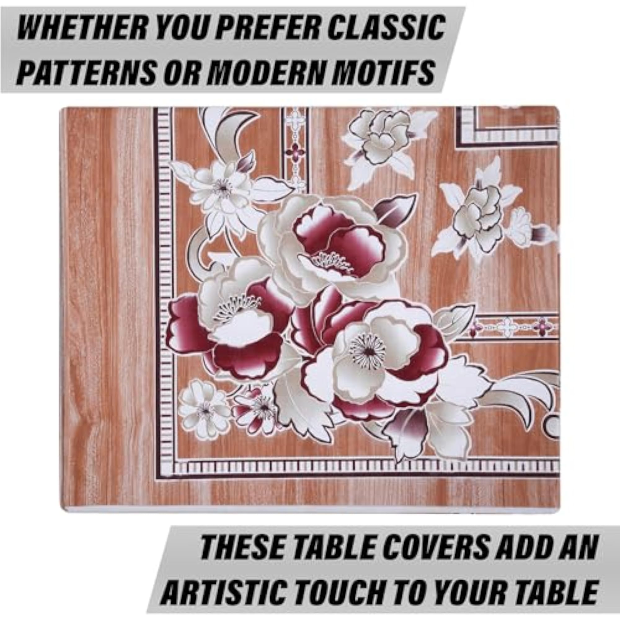Rectangular PVC Dining Table Cover, 6 Seater Protector