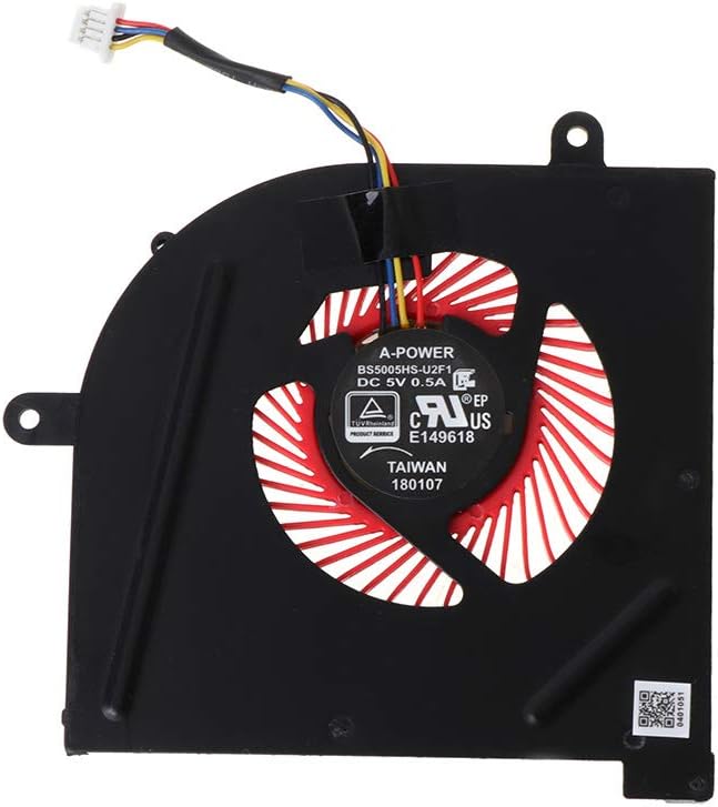 Youliy - Ventilador de refrigeración para ordenador portátil, CPU y GPU para MSI GS63VR GS63 GS73 GS73VR MS-17B1 Stealth Pro CPU BS5005HS-U2F1 GPU BS5005HS-U2L1 Cooler