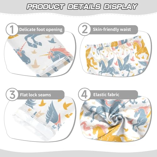 senya Girls Printed Leggings Yoga Pants Unicorns and Birds Pattern for Kids in 4t to 10 Years, 4T3