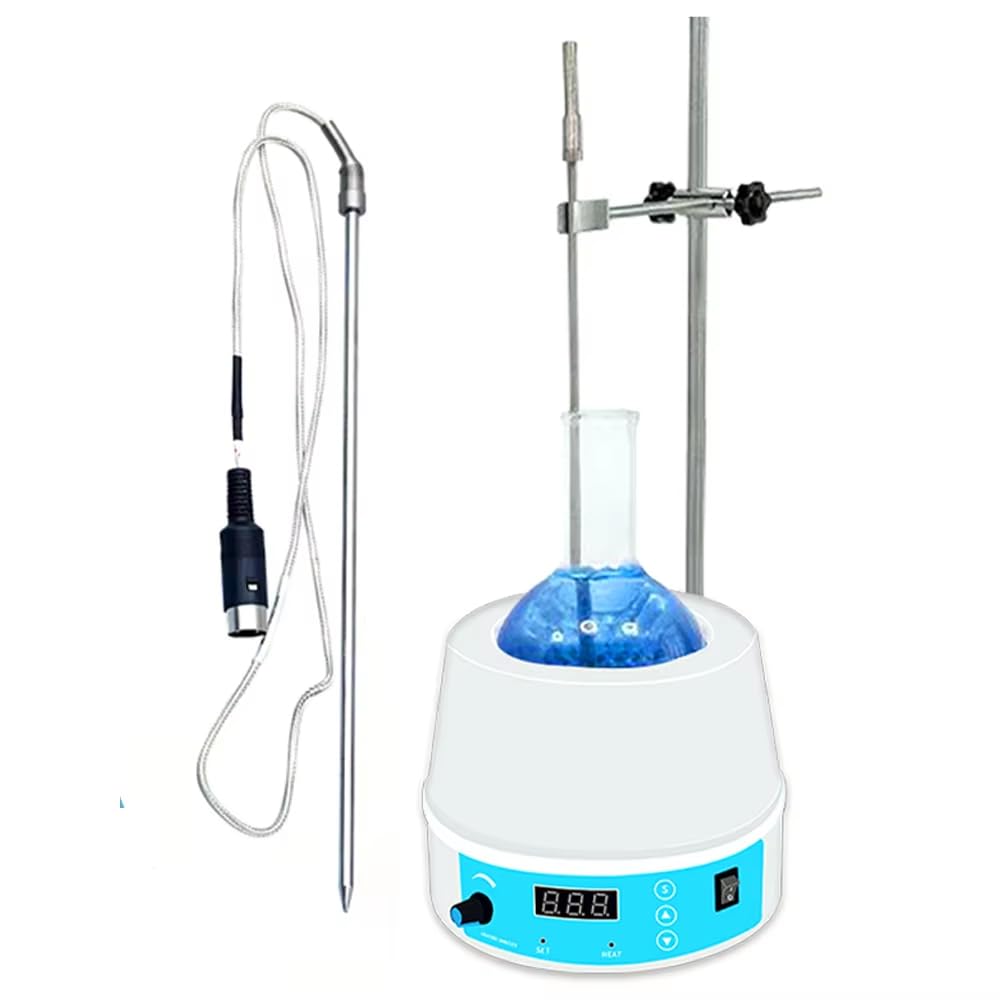 Toplionace 220V Intelligenter Magnetrührer, 500 Ml, Labor-Heizmantel mit Konstanter Temperatur und Einstellbarer Digitalanzeige