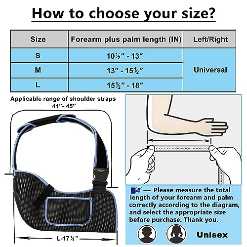 Image of VISKONDA Arm Sling Shoulder Immobilizer-Rotator Cuff Support Brace-Comfortable Medical Sling for Shoulder Injury,Left and Right Arm,Men and Women,for Broken,Dislocated,Fracture,Strain(Black,Large)