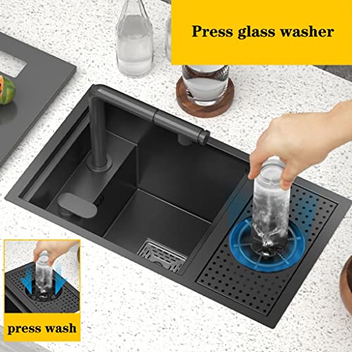 Fregadero para cocina pequeña de 60 cm que resuelve la falta de espacio con su lavavasos rápido 4