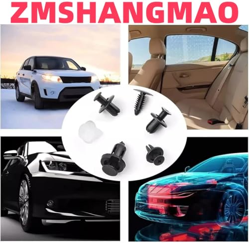 Clips de parachoques para coche: pack de 100 remaches de plástico con herramienta extractora 7