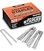 100 6-Inch Galvanized Garden Landscape Sod Staples - Anti-Rust 11-Gauge Pins - Stakes for Weed Barrier Fabric, Ground Cover and Landscaping - Made in USA