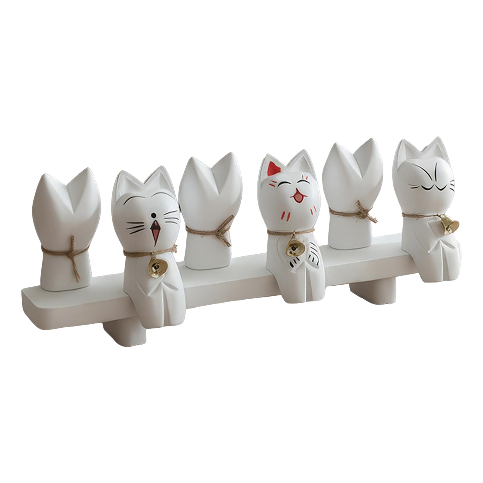 Sculpture de chat pour étagère fantaisie et décoration de salon cosy