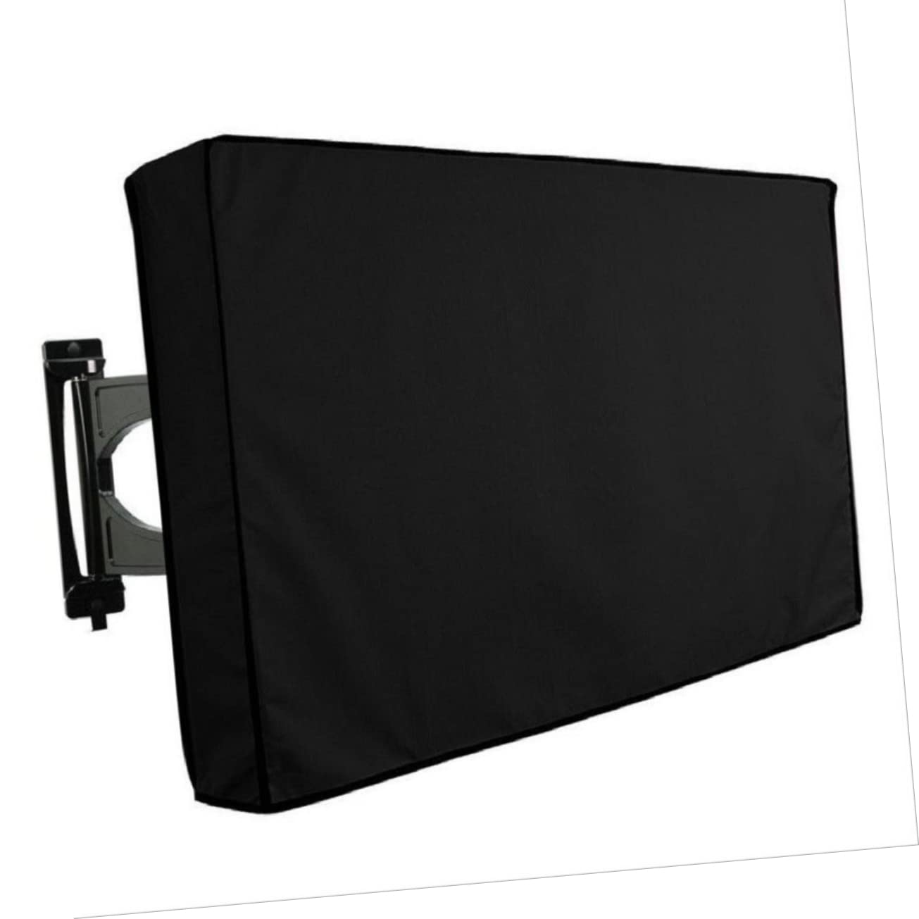 TOPBATHY Copertura Tv per Esterni Resistente alle Intemperie Oxford Nero con Protezione Tutto L'anno e Panno in Microfibra Incluso per Televisori da 40-42 Pollici