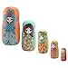 Tomaibaby 5 Piezas Muñecas de Anidación Juguetes de Apilamiento Ruso de Madera Rusa Matryoshka Creativa Muñecas Apilables Decoración Niños