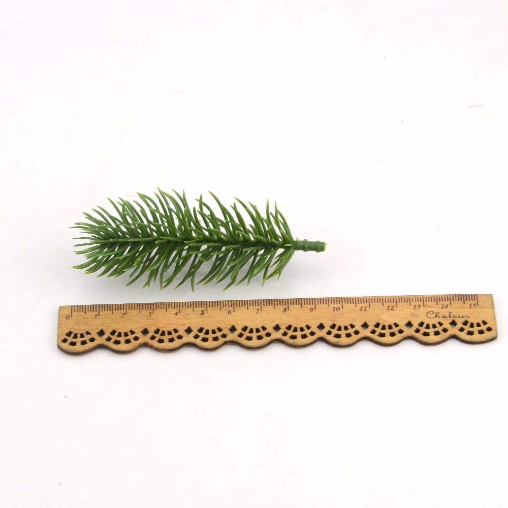 5/20 / 100Pcs Artificiale in plastica Verde Pino Pianta Ramo Decorazione per Feste di Nozze