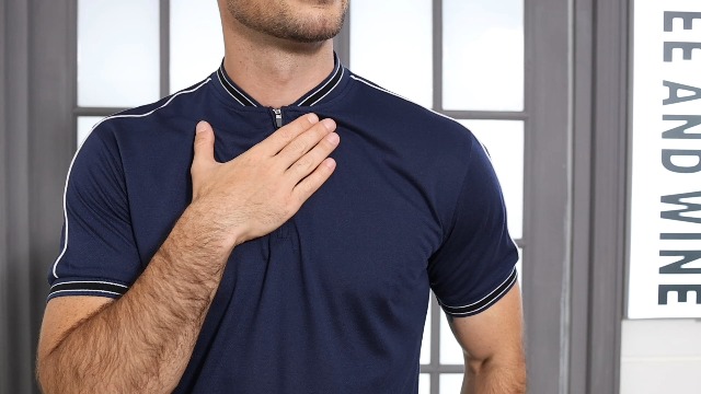 Camisetas polo para hombre con cremallera, manga corta y cuello sin solapas, ideales para golf, tenis y deporte al aire libre miniatura 6