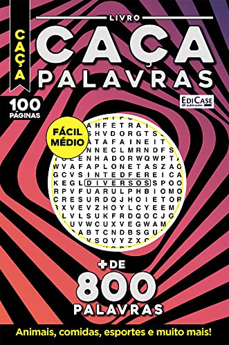 Livro Caça-Palavras 24: Nível Fácil/ Médio - Animais, comidas, esportes e muito mais!