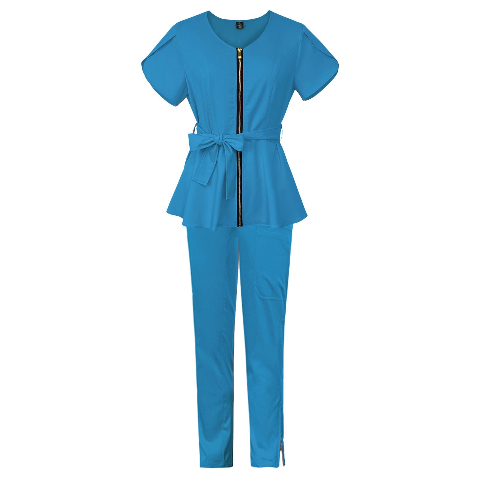 Conjunto de uniforme de enfermera, ropa de trabajo, camiseta de trabajo, camisa de trabajo de color sólido, conjunto de uniforme de cuidado de gatos, conjuntos de uniforme médico para mujeres, aseo de