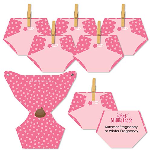 Couches sales 2 en 1 rose kit de 24 accessoires de jeu et décoration baby shower