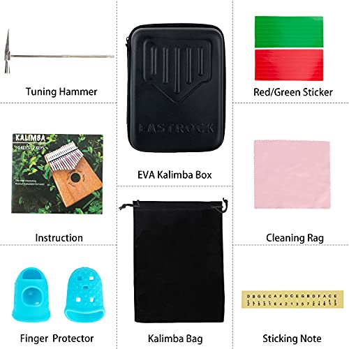 EASTROCK Kalimba Piano à pouce 17 touches, piano portable Mbira avec étui de protection étanche, marteau d’accordage et… - Les Beatles, Paul McCartney, John Lennon, RIngo Starr, George Harrison EASTROCK Kalimba Piano à pouce 17 touches, piano portable Mbira avec étui de protection étanche, marteau d'accordage et… – Image 4