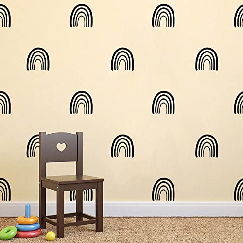 Set de 64 adhesivos de pared arco boho negro miniatura 2