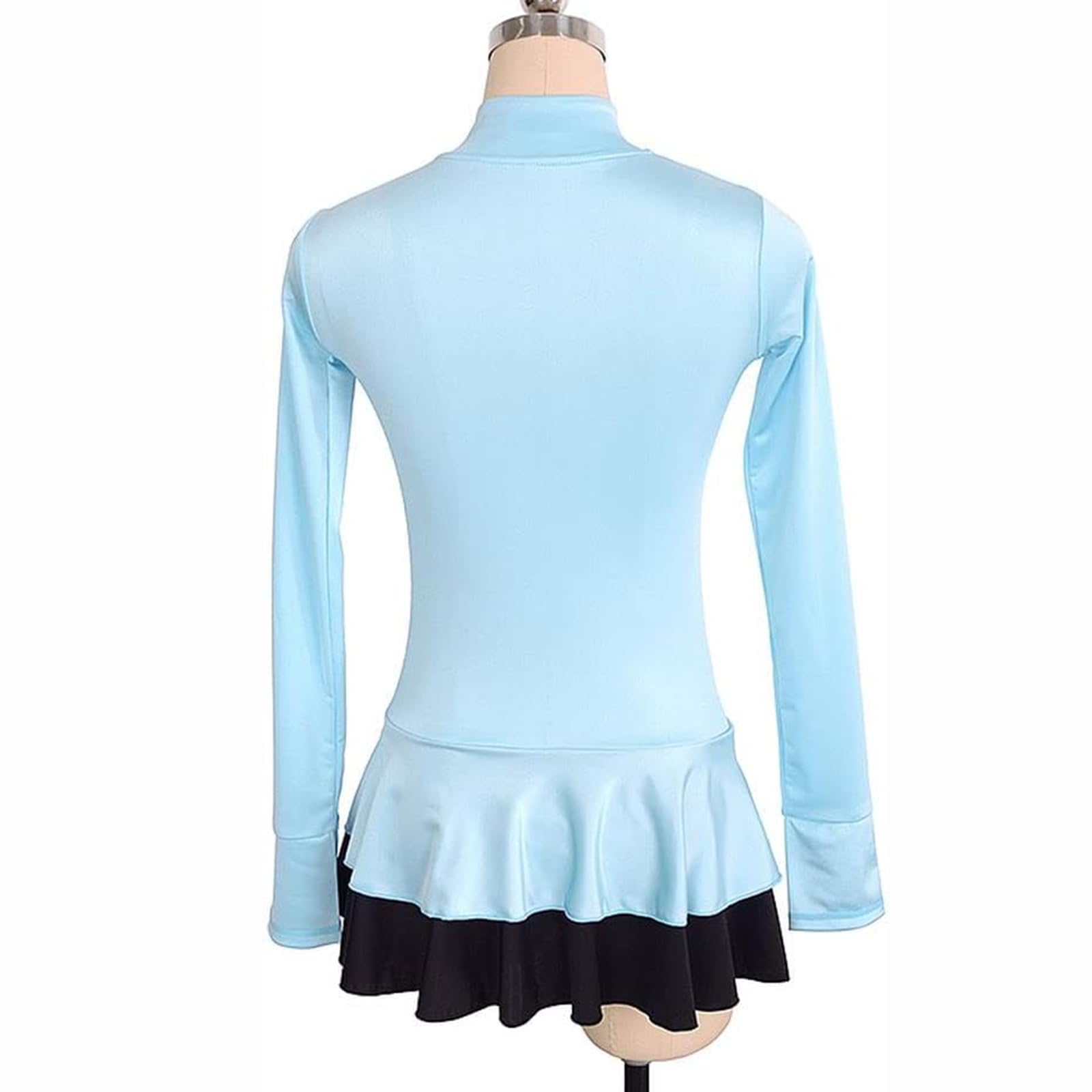 LIUHUO Veste de patinage artistique pour filles et adolescentes - Hauts noirs pour femmes