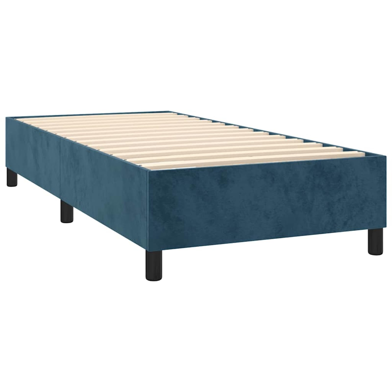ATOMSTACK MAKER Letto a molle, 90 x 190 cm, con materasso a molle insacchettate e testiera in velluto regolabile in altezza, 20 cm di altezza, per chi dorme sulla schiena e sulla pancia, con topper