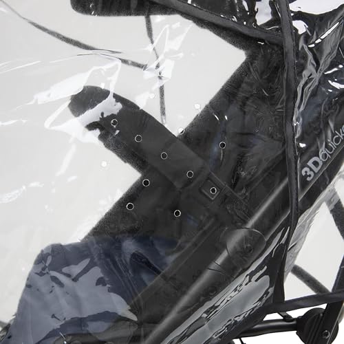 Image of Ingenuity Universal Convenience Stroller Rain Cover, Baby Weather Shield for Rain, Wind & Snow, Fits Most Strollers with Car Seat, Vented Airflow, High Visibility, Easy Install & Storage - Clear