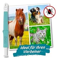 tickSAFE Zeckengreifer mit rotierendem Greiferkopf zur Anwendung am Tier | Die bessere Alternative zur Zeckenzange - kein Quetschen, Ziehen oder Drücken - einfach schonend rausdrehen – Ansicht 4