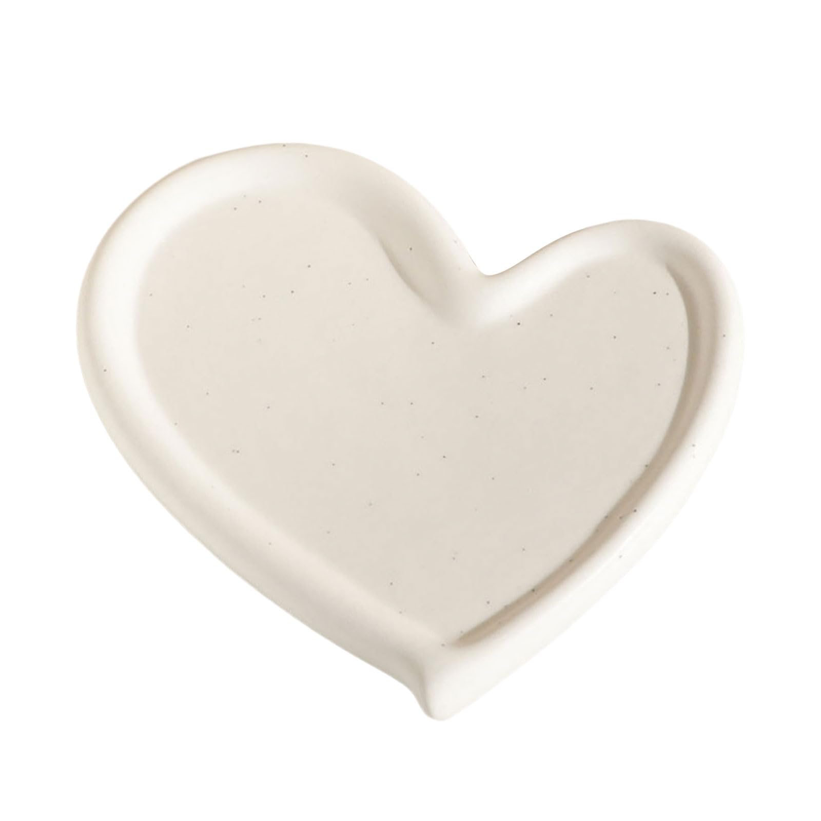 Decorative Heart Shaped Ceramic Catchall Tray Portable for Organizing Small Items in Any Room Decoration Organization Decorative Tray