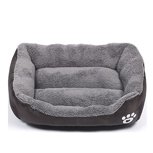 Cama para perro y gato de raza pequeña cojín de dormir para perro, cesta suave y lavable, sofá para gatos Cafe talla S