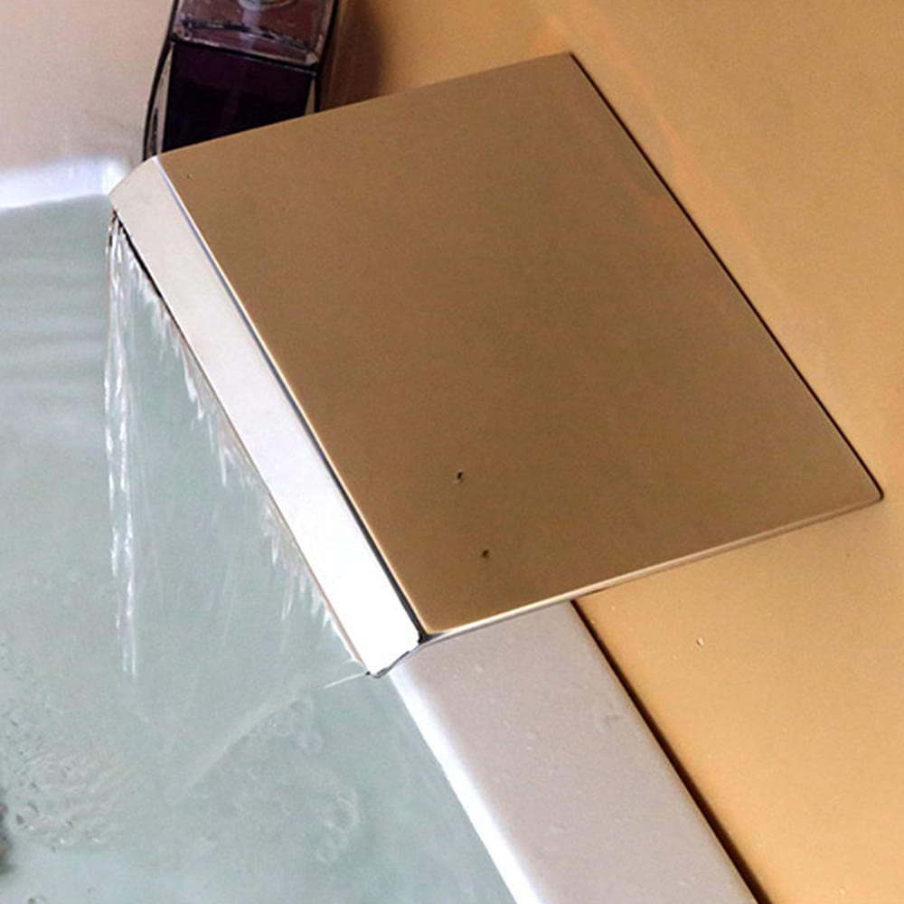 Rubinetto a Cascata per Vasca da Bagno Cascata Vasca Bocca Erogazione Rubinetto Vasca o Lavabo a Parete Bagno G1 / 2-Chrome-Spread.