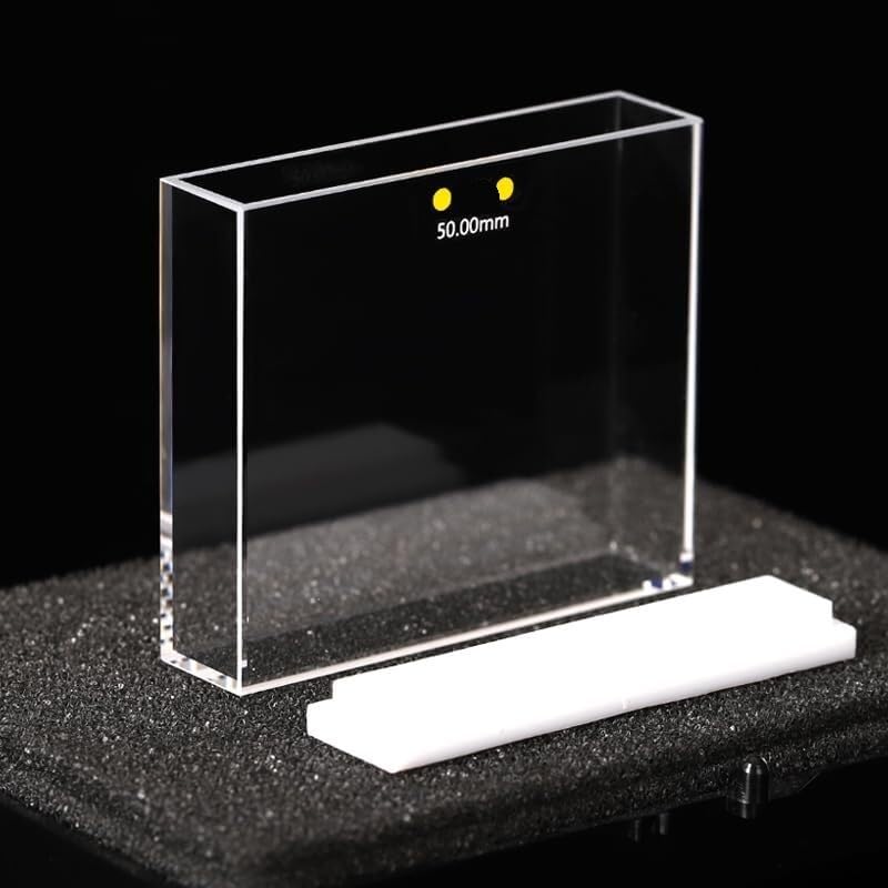 Celda de cubeta de fluorescencia de cuarzo de 50 mm, volumen de 1,75 ml, alta transmitancia, compatible con espectrofotómetro UV-Visible | Glue bonding process