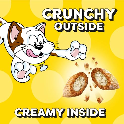 Image of Temptations MixUps Crunchy Cat Treats, Surfer's Delight, 3 oz, 12 Pack | Tuna, Shrimp & Salmon flavors, under 2 calories per treat, soft inside, resealable value pouch, promotes dental health