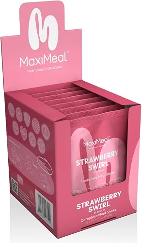 Complete Meal Replacement Shake Powder Strawberry, 8 Sachets Box